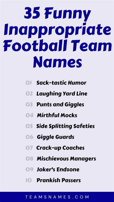 nsfw fantasy football names|Inappropriate Fantasy Football Team Names